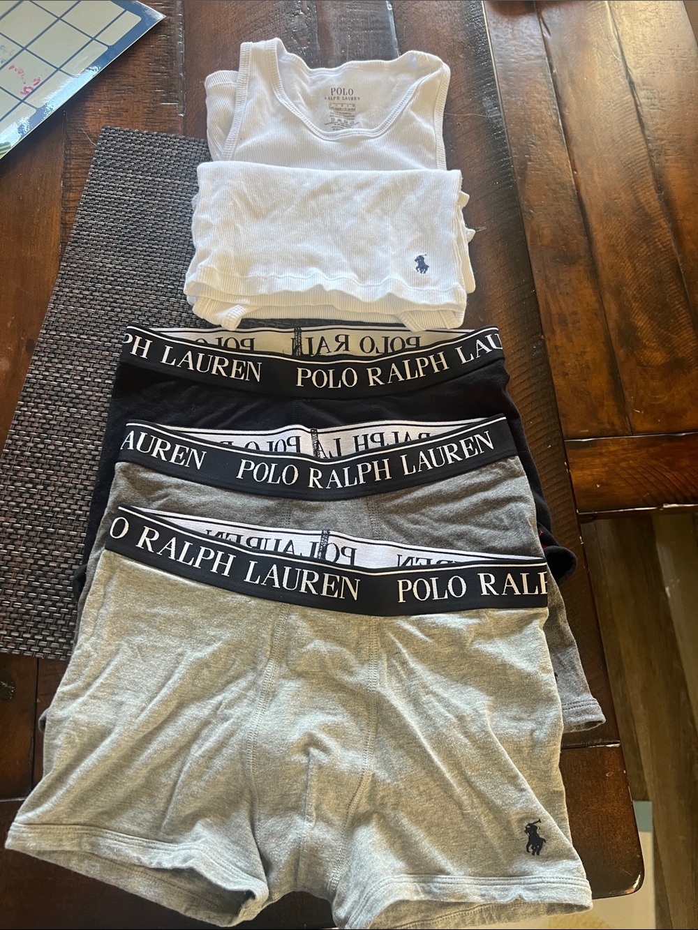 Polo by Ralph Lauren boys 3-Pack Cotton Boxer Briefs – Black & Gray